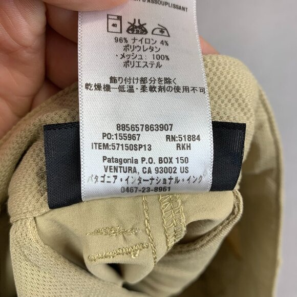 Patagonia Mens Quandary Shorts 34 Beige Nylon Stretch Zip Pocket 40-UPF Hiking - Picture 5 of 7